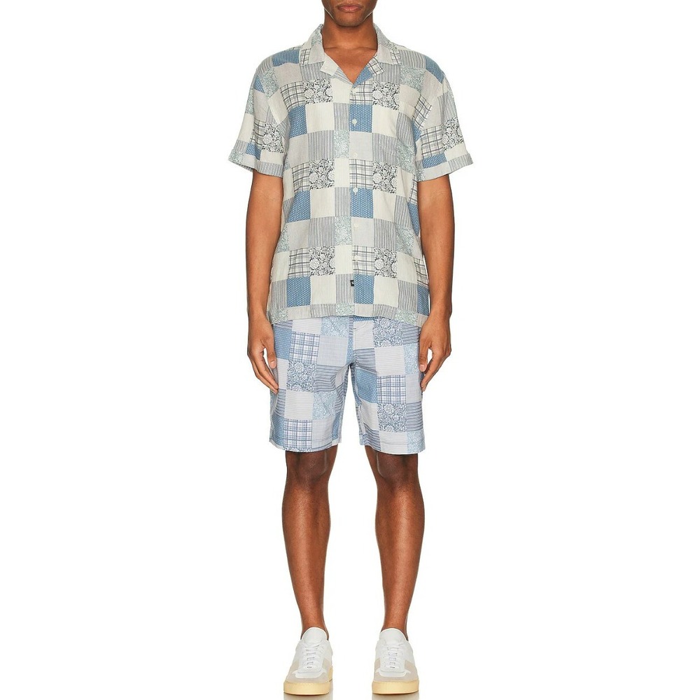 RAILS Kian Sprint Patchwork Shorts XL Blue White RM-511-906A-5164 Mens NEW